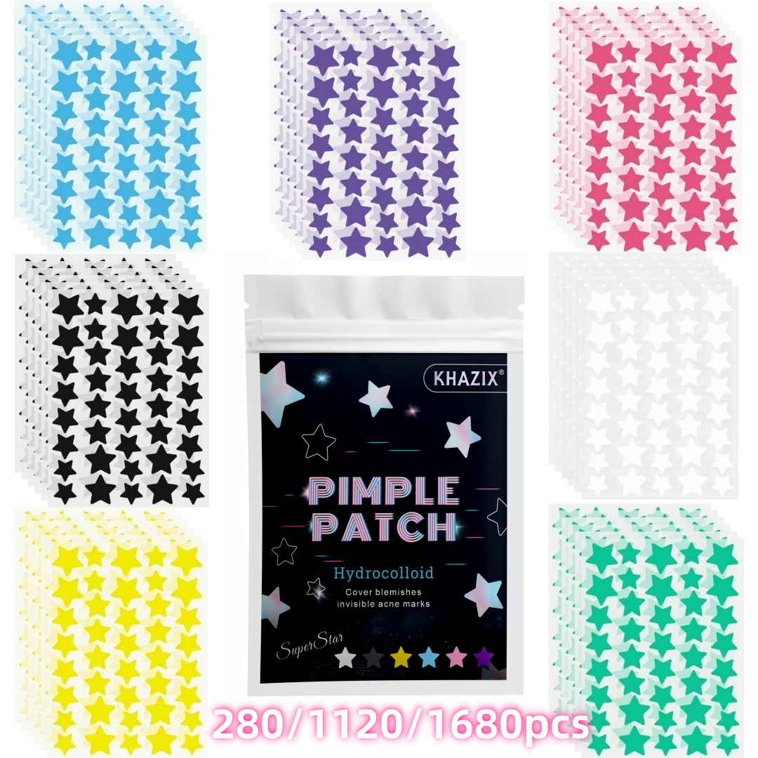 Pressed Powder Foundation - 280/1120/1680pcs of multi-color star acne patches,