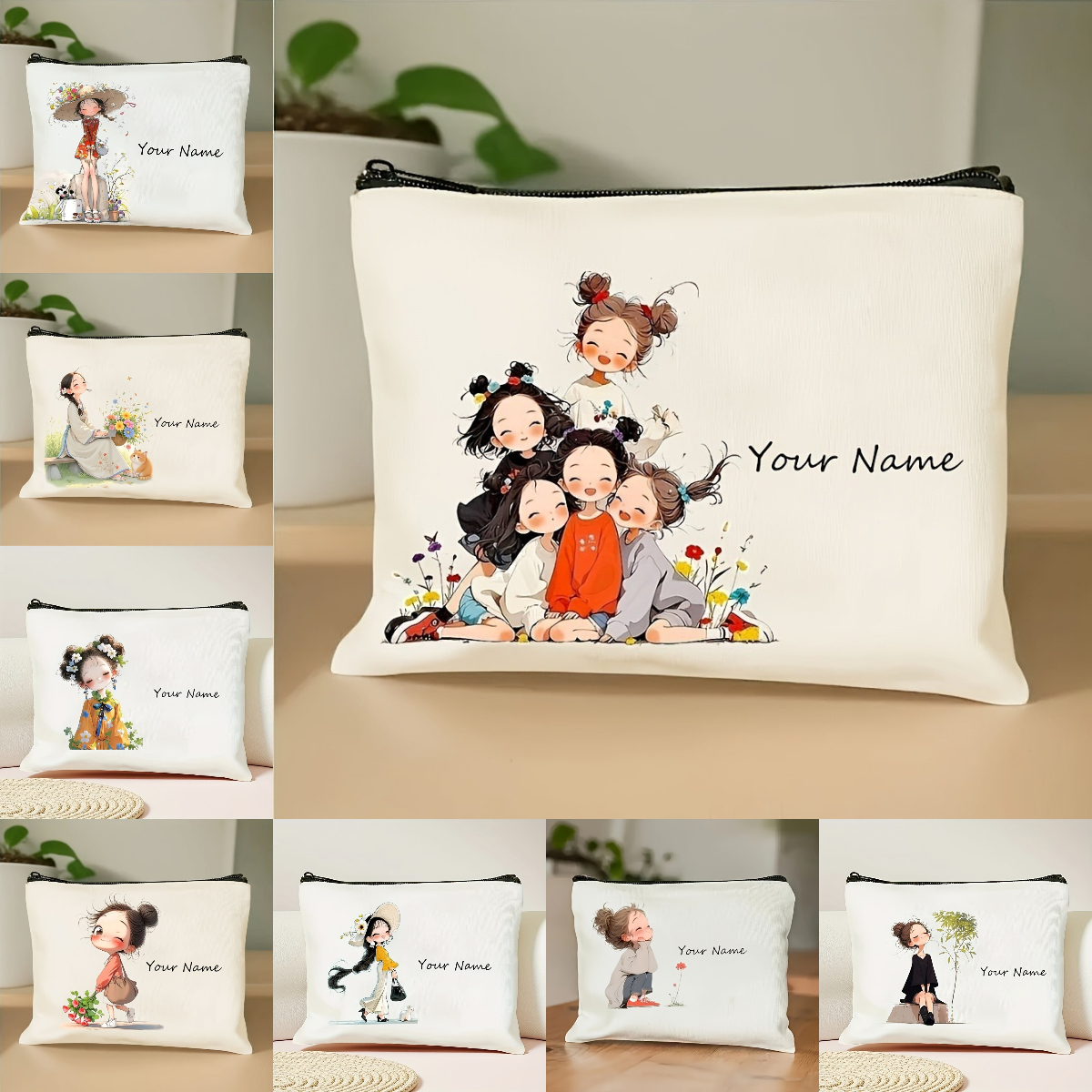 Beauty Bag Makeup - Korean-Style Anime Girl Makeup Bag Custom
