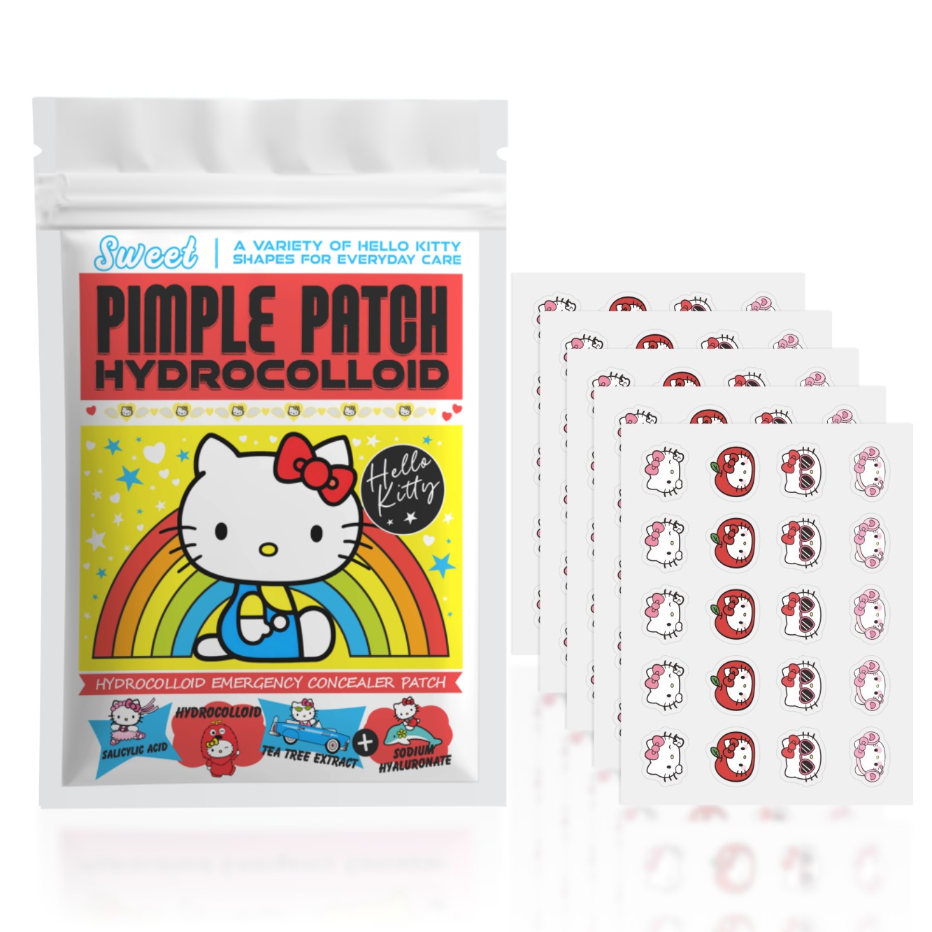 Pressed Powder Foundation - 100PCS hello kitty Acne patches, facial