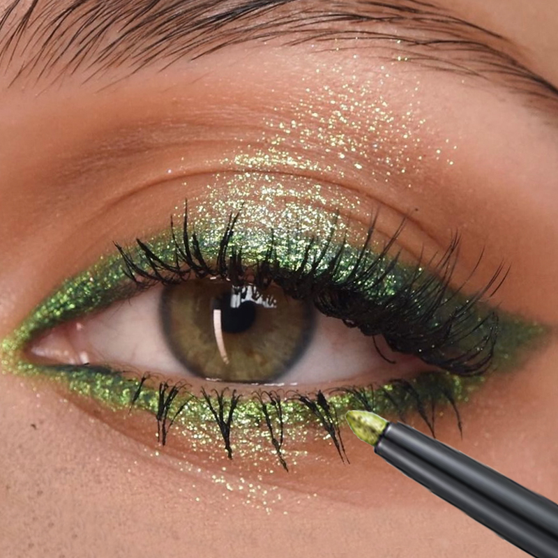 Beauty Makeup Eyeshadow - Waterproof Shiny Green Purple Eyeliner Pen