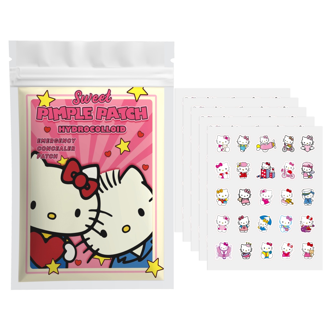 Pressed Powder Foundation - 125PCS hello kitty Acne patches, facial