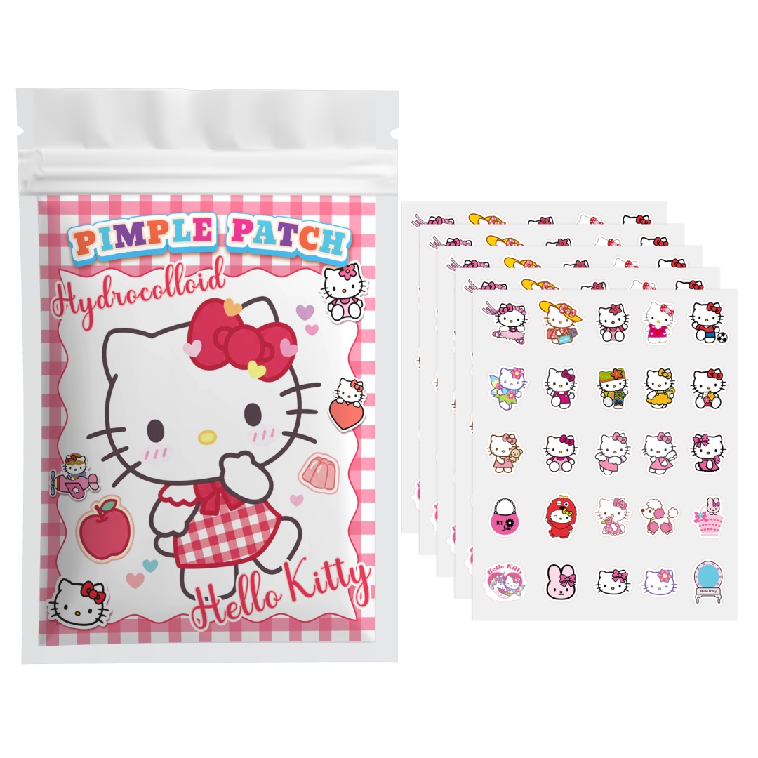 Pressed Powder Foundation - 125PCS hello kitty Acne patches, facial