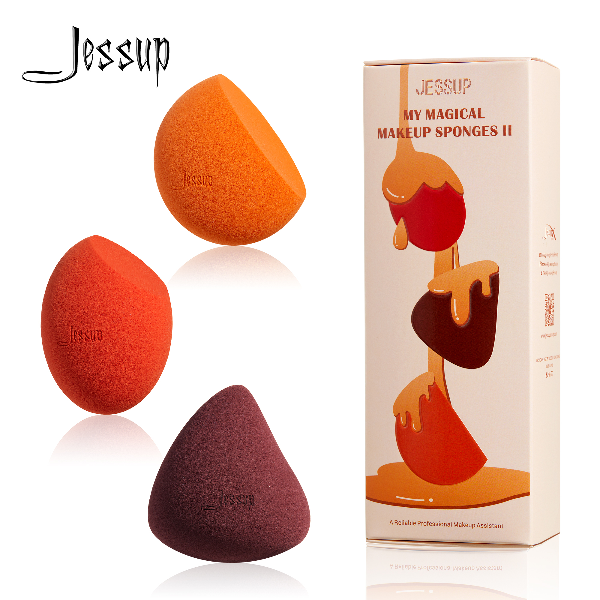 Beauty Bay Makeup - Jessup Makeup Sponges Set, 3pcs Make