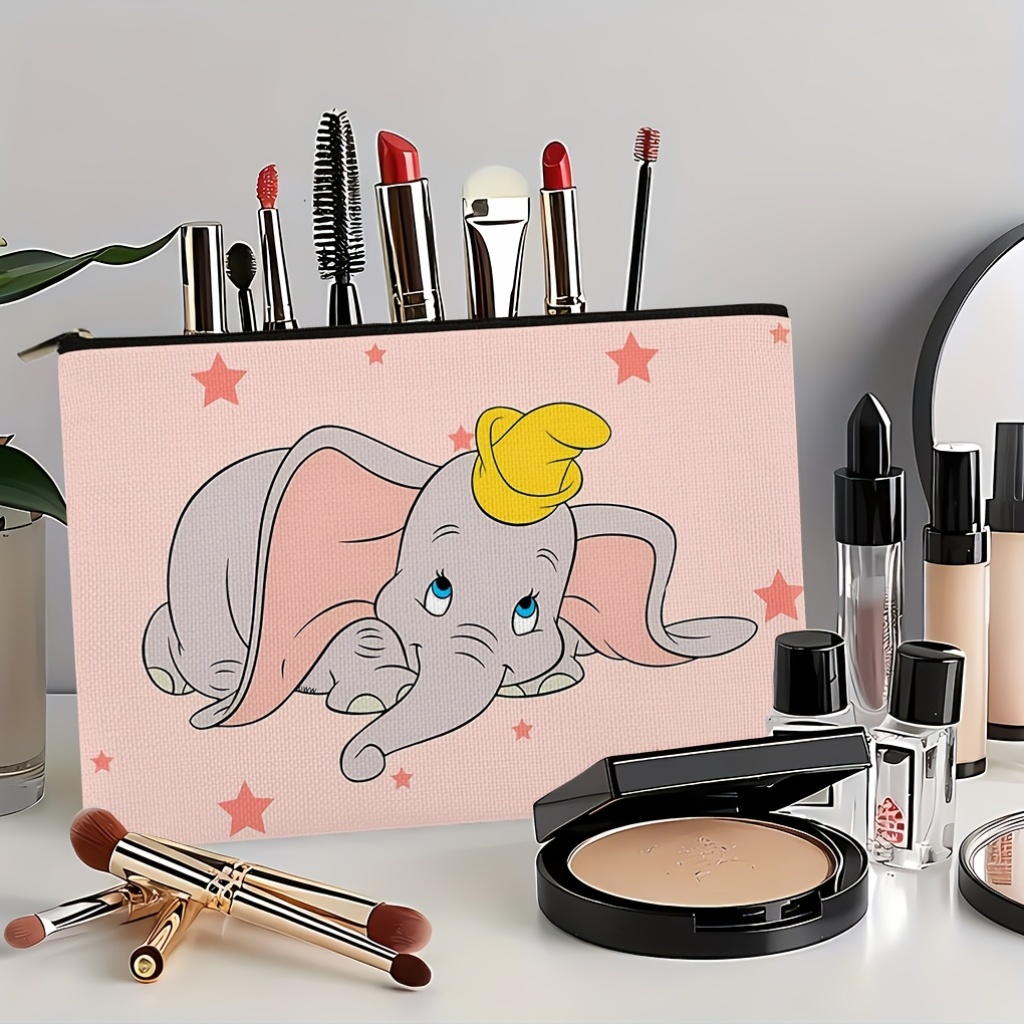 Beauty Bag Makeup - 1pc Dumbo Cute Lying Print Cosmetic