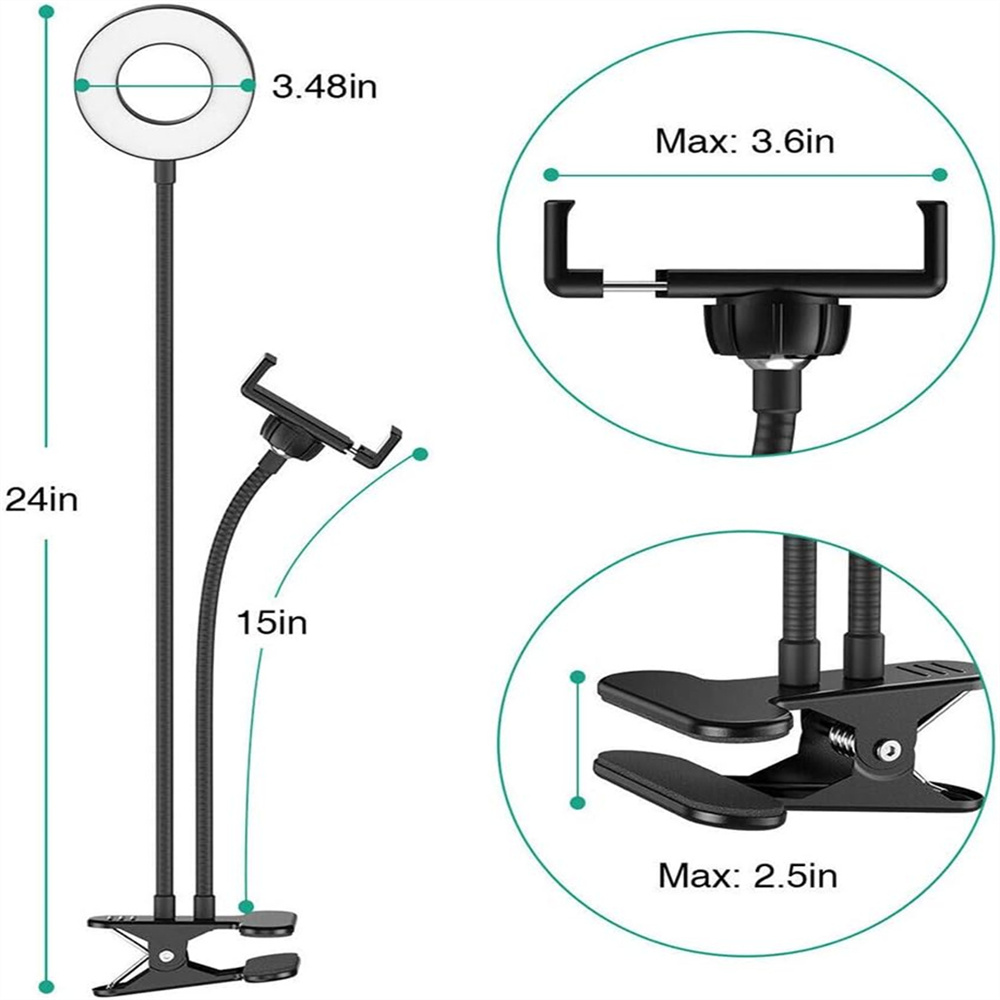 Clip on Light Reading Lights w - đánh giá và giá Led Ring Light