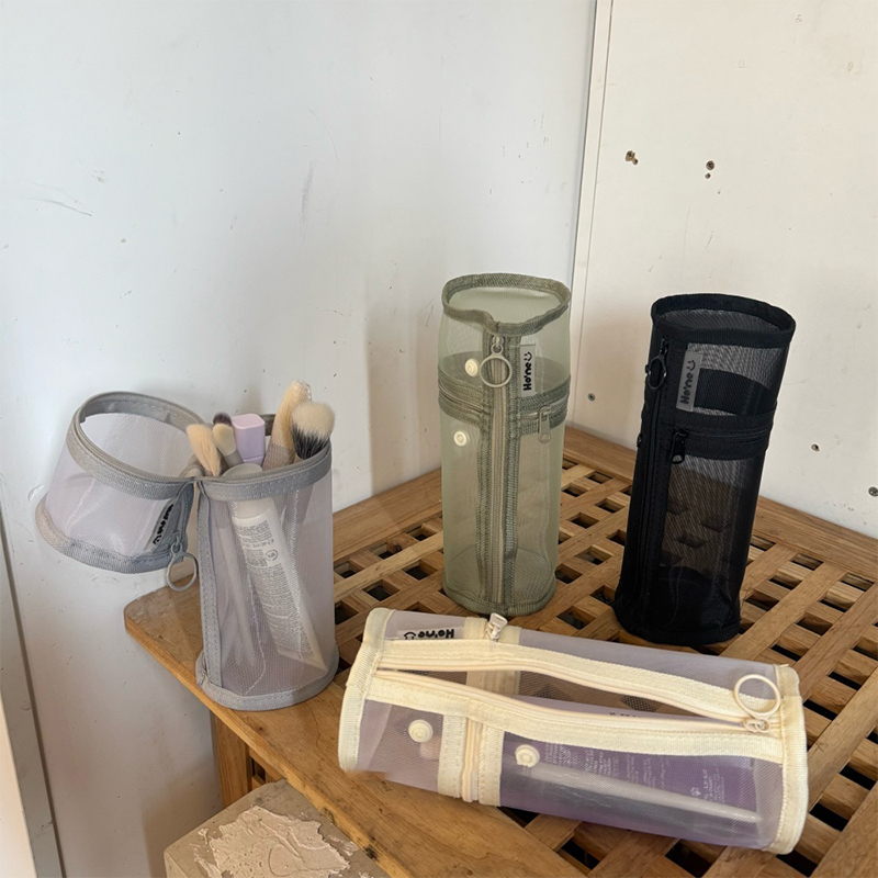Portable Mesh Dual‑Use Makeup  - đánh giá và giá Beauty Bag Makeup