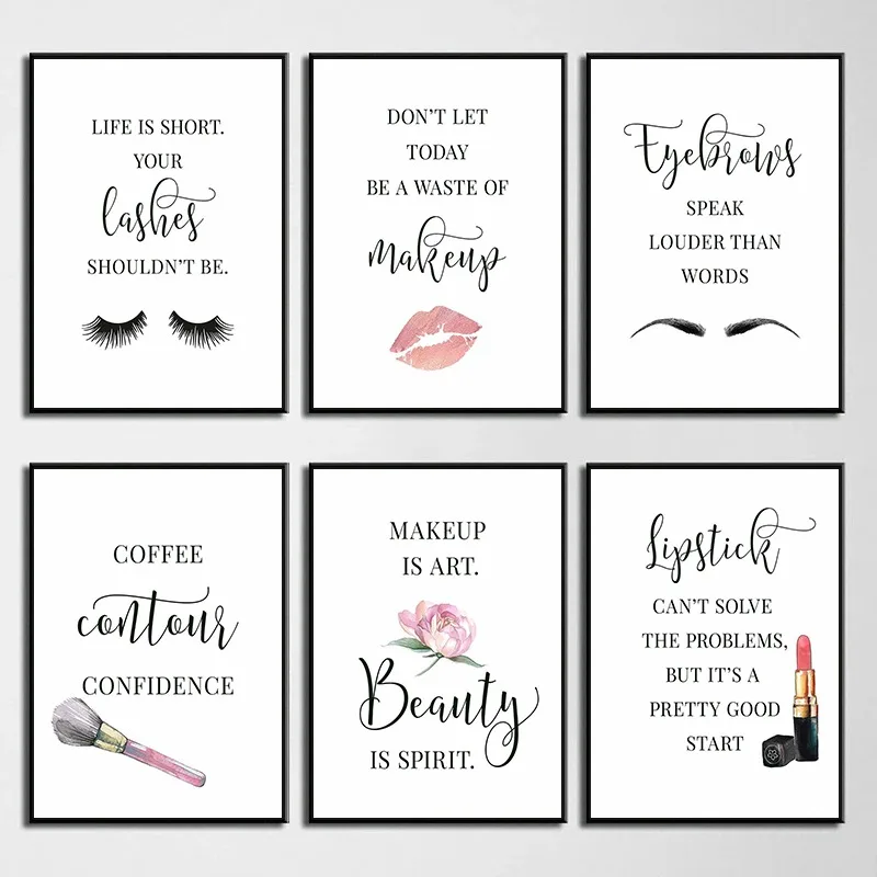 Makeup Quotes Poster Eyelash E - đánh giá và giá Beauty Of Makeup Quotes