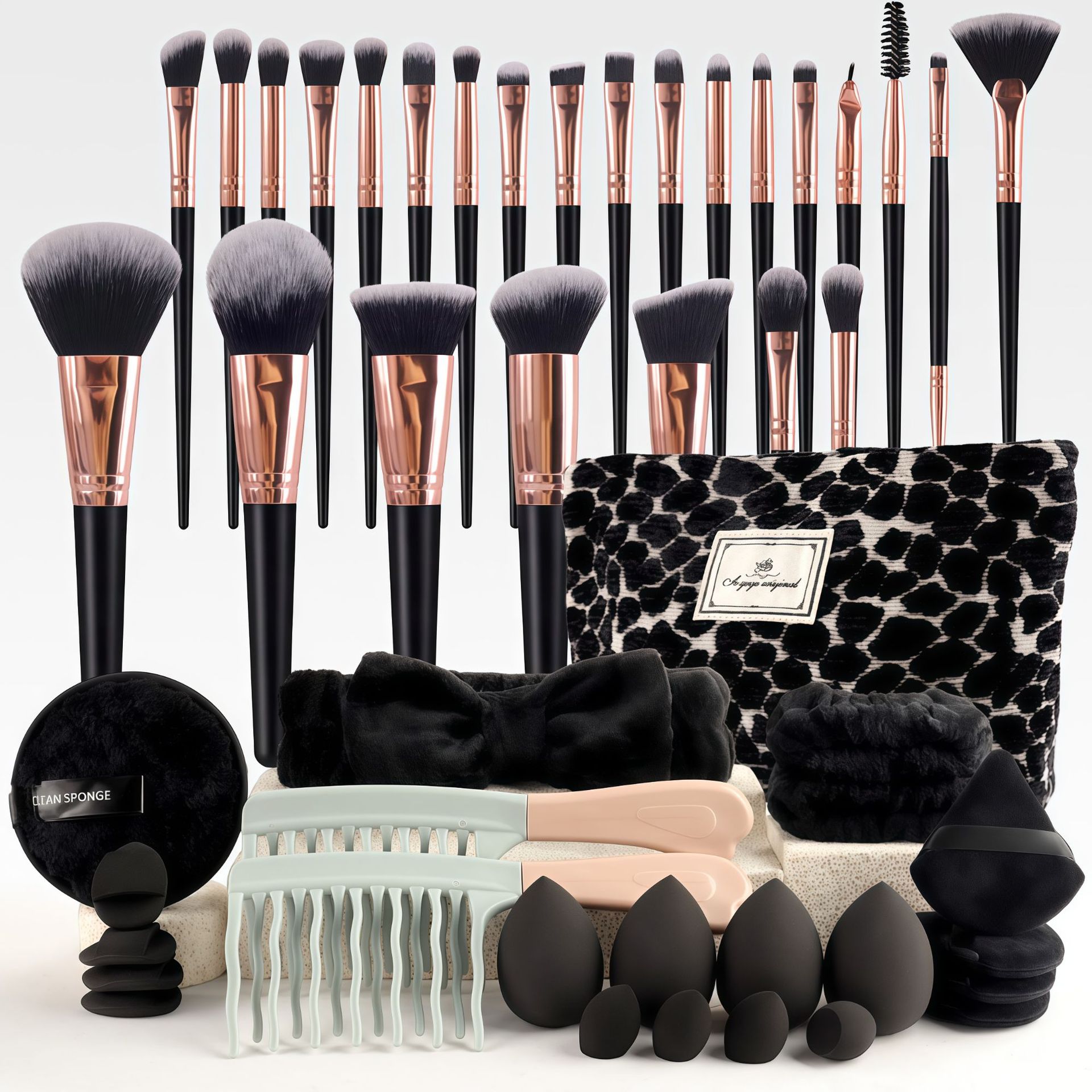 Makeup Brush Set Chic Fragranc - đánh giá và giá Beauty Bag Makeup