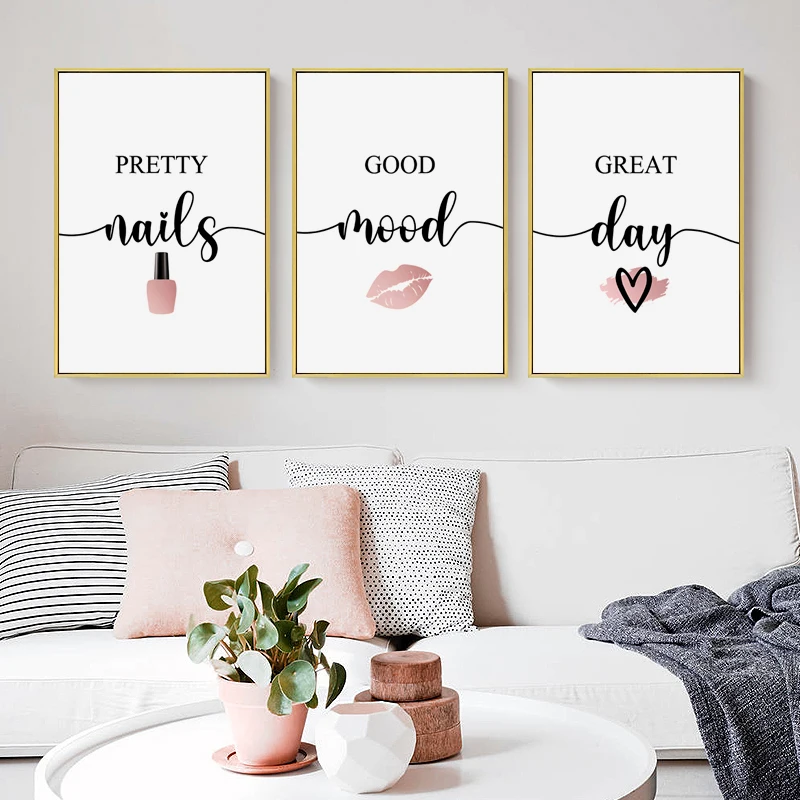 Nordic Pink Woman Red Lip Nail - đánh giá và giá Beauty Of Makeup Quotes