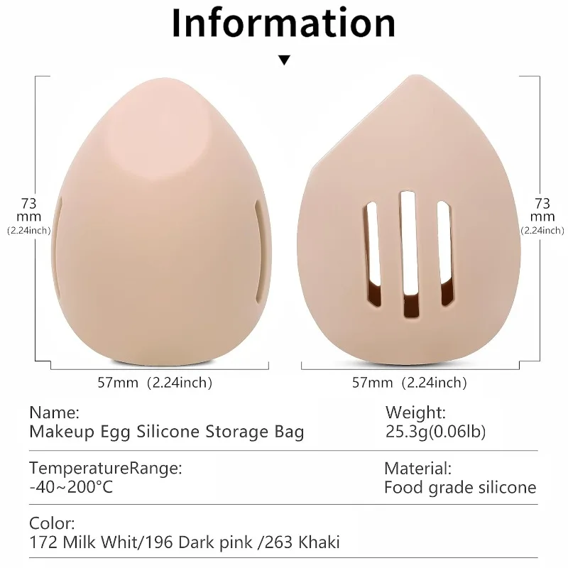 Silicone Beauty Egg Breathable - đánh giá và giá Beauty Bag Makeup