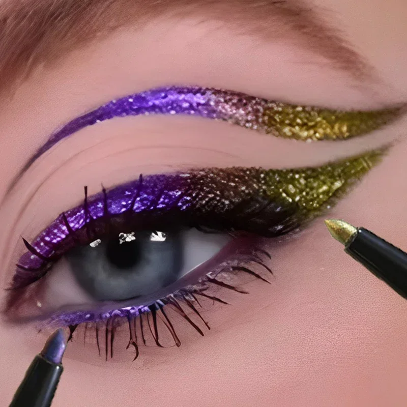 Waterproof Shiny Green Purple  - đánh giá và giá Beauty Makeup Eyeshadow