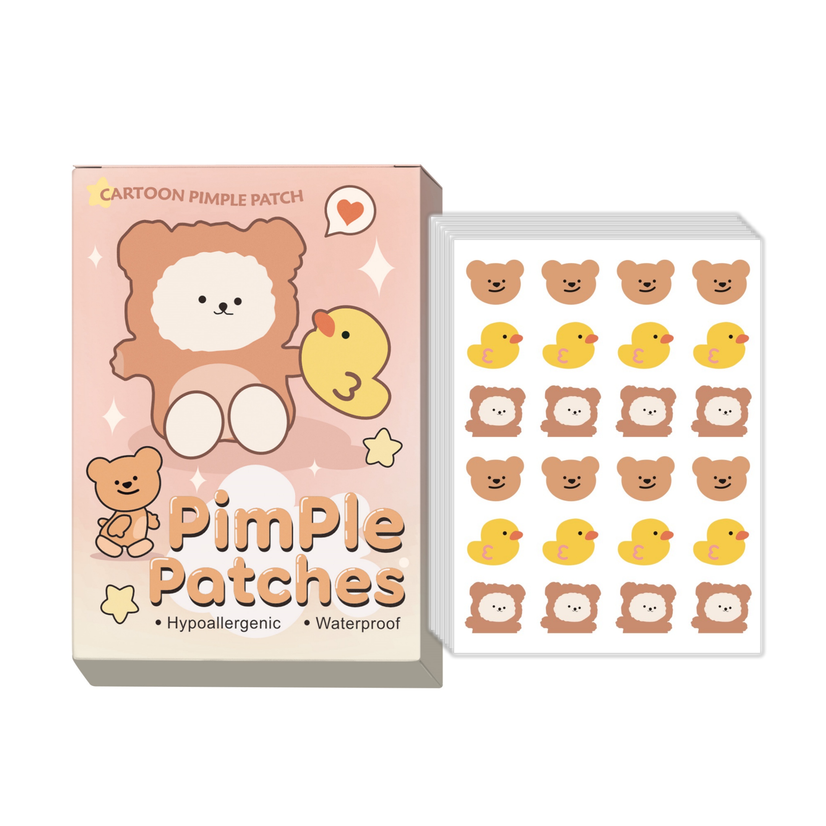 24 pieces of cartoon facial ac - đánh giá và giá Pressed Powder Foundation