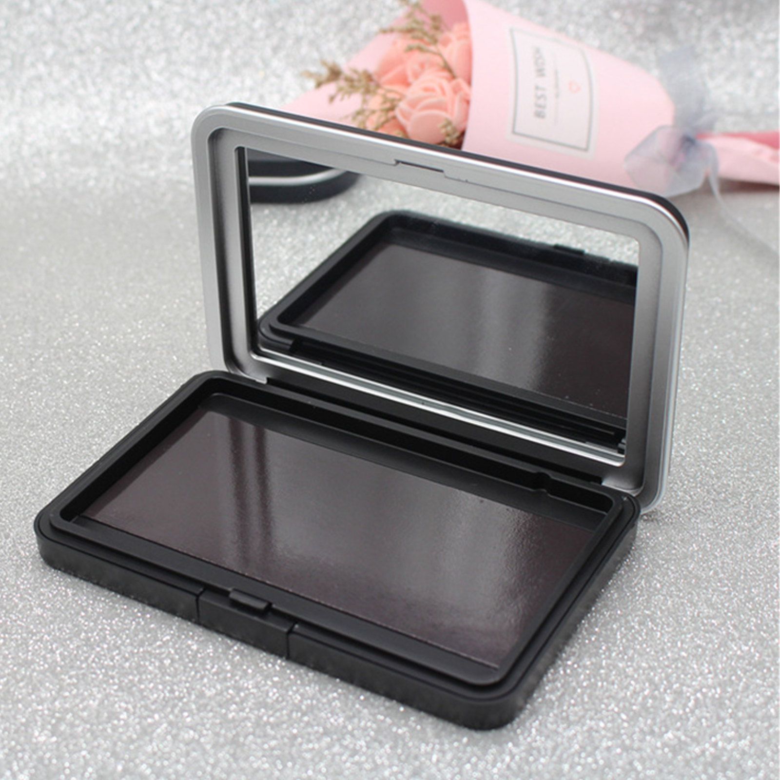 1Pc Matte Black Empty Magnetic - đánh giá và giá Beauty Makeup Eyeshadow