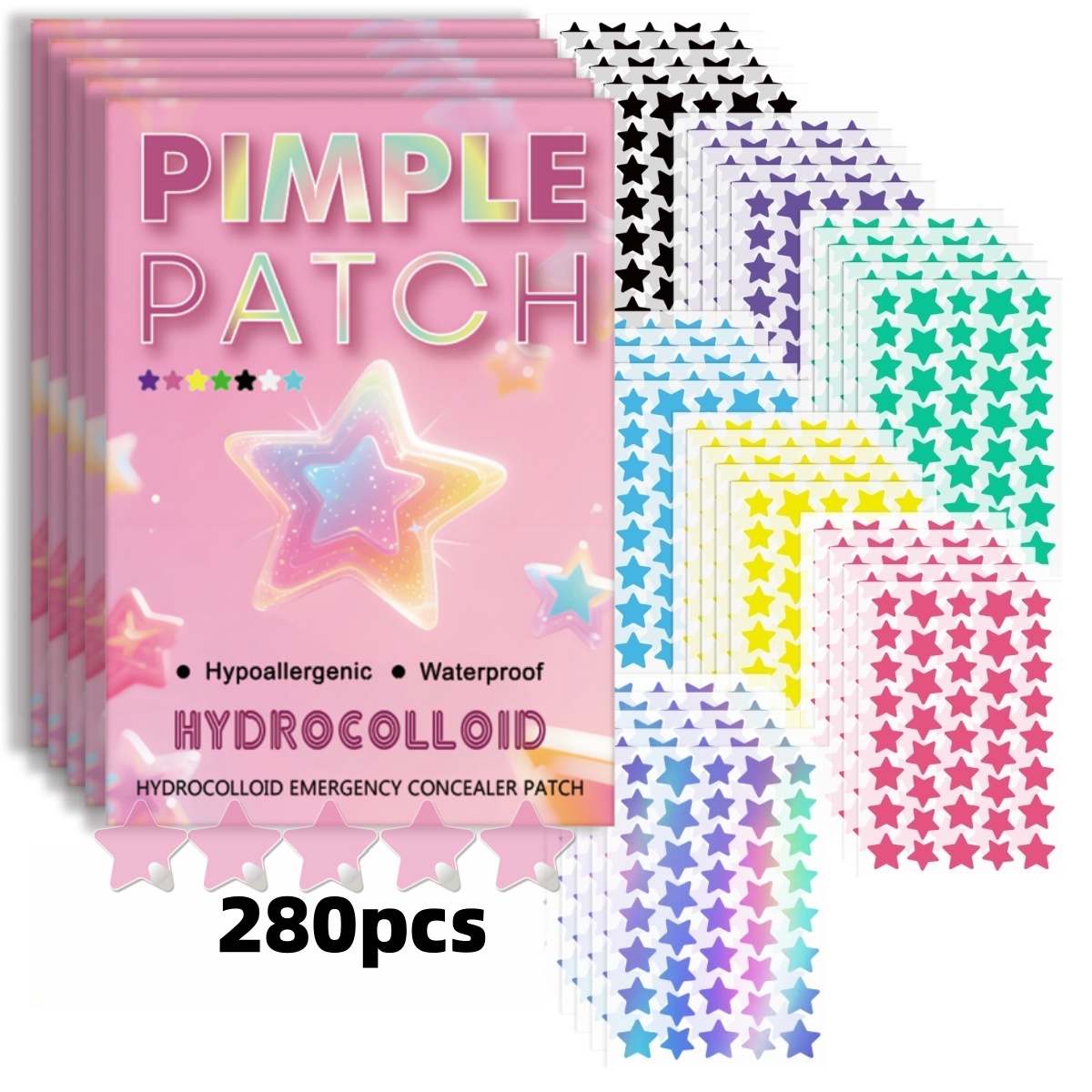 280pieces of multi-color star  - đánh giá và giá Pressed Powder Foundation