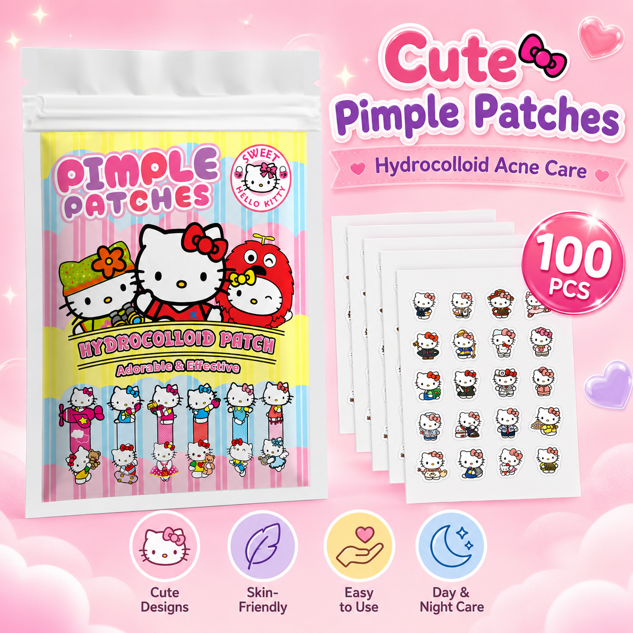 100PCS hello kitty Acne patche - đánh giá và giá Pressed Powder Foundation