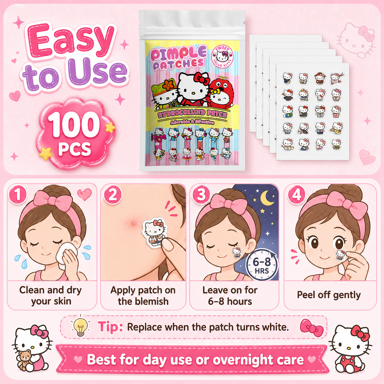 100PCS hello kitty Acne patche - đánh giá và giá Pressed Powder Foundation