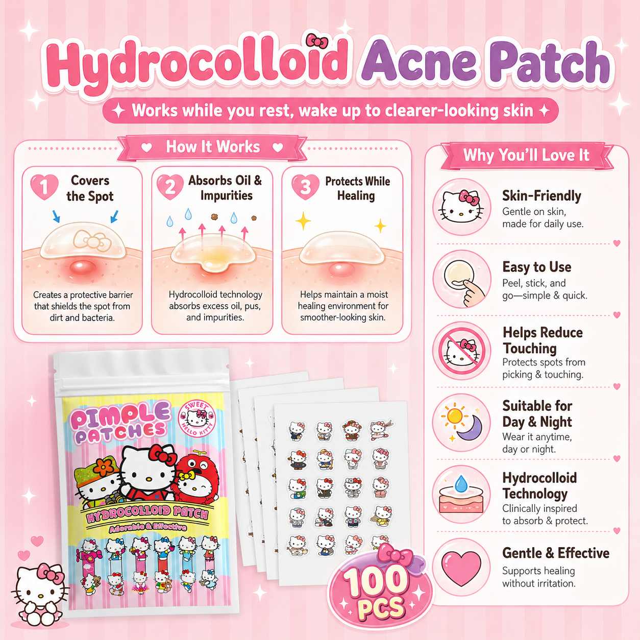 100PCS hello kitty Acne patche - đánh giá và giá Pressed Powder Foundation