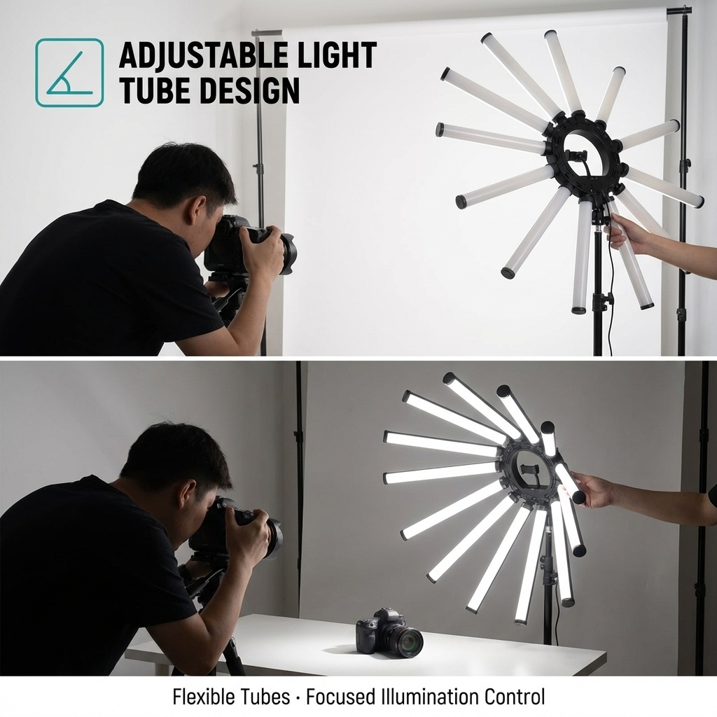 12 Arms Multi Tube Photography - đánh giá và giá Led Ring Light