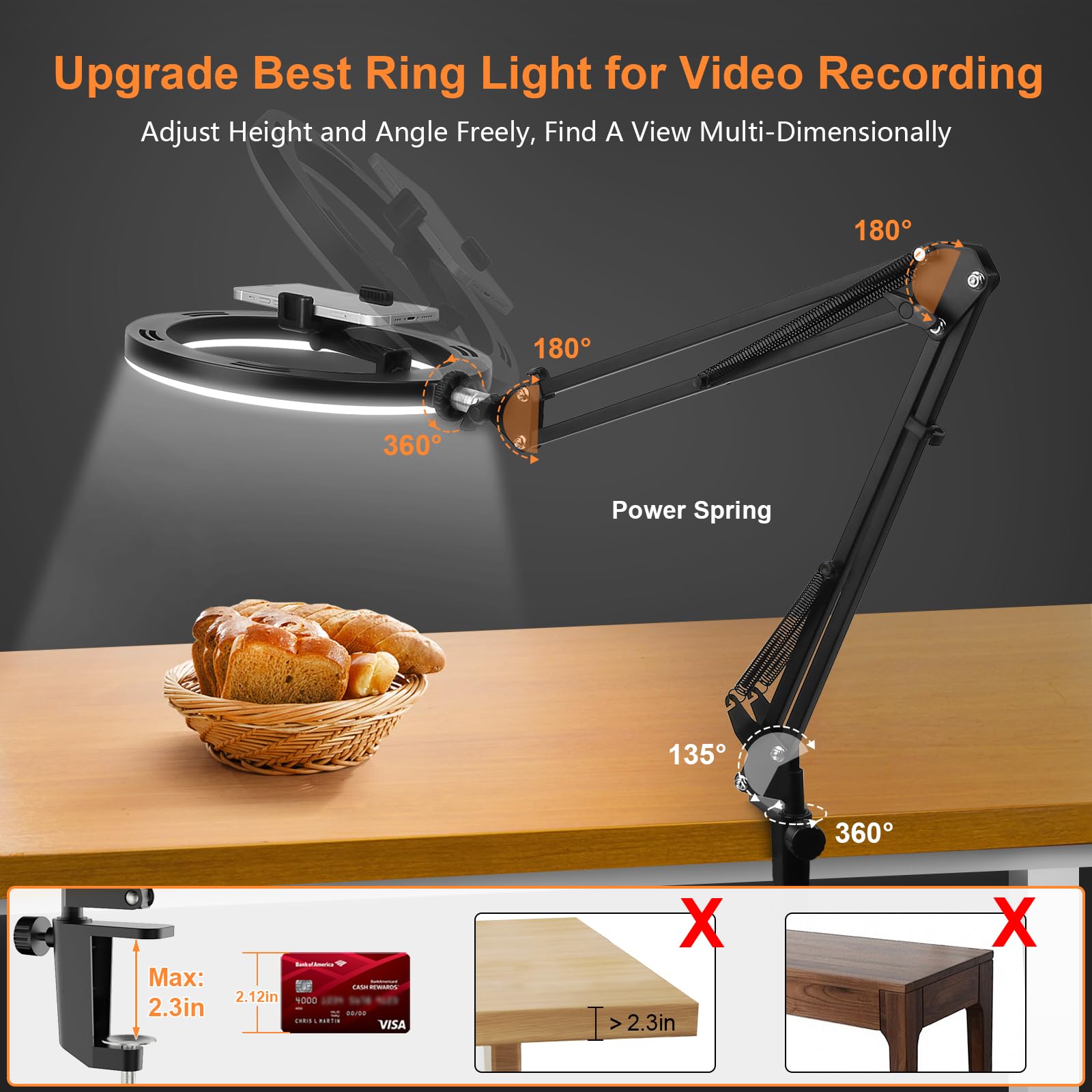Nice Overhead Tripod With Ring - đánh giá và giá Led Ring Light