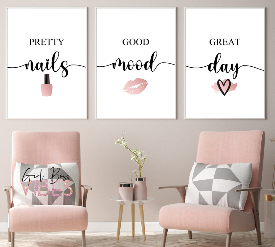 Nordic Pink Woman Red Lip Nail - đánh giá và giá Beauty Of Makeup Quotes