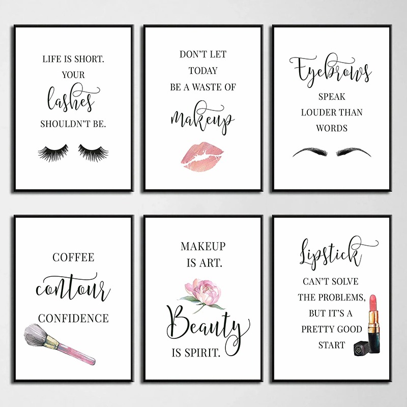 Makeup Quotes Poster Eyelash E - đánh giá và giá Beauty Of Makeup Quotes