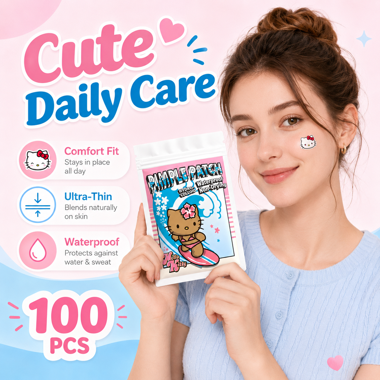 100PCS hello kitty Acne patche - đánh giá và giá Pressed Powder Foundation