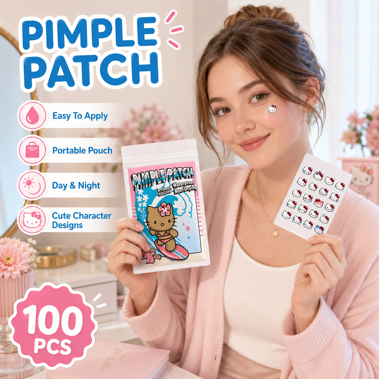 100PCS hello kitty Acne patche - đánh giá và giá Pressed Powder Foundation