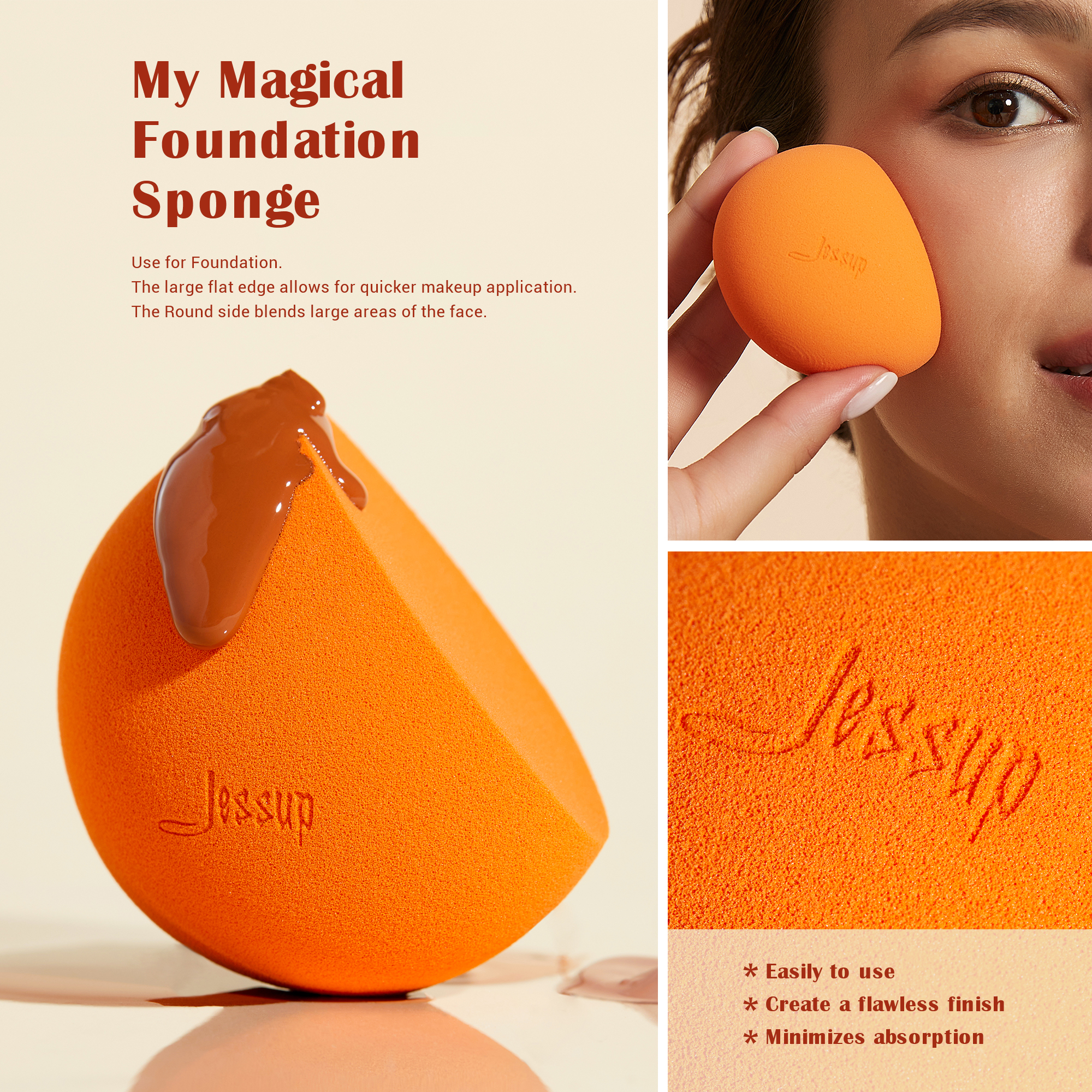 Jessup Makeup Sponges Set, 3pc - đánh giá và giá Beauty Bay Makeup