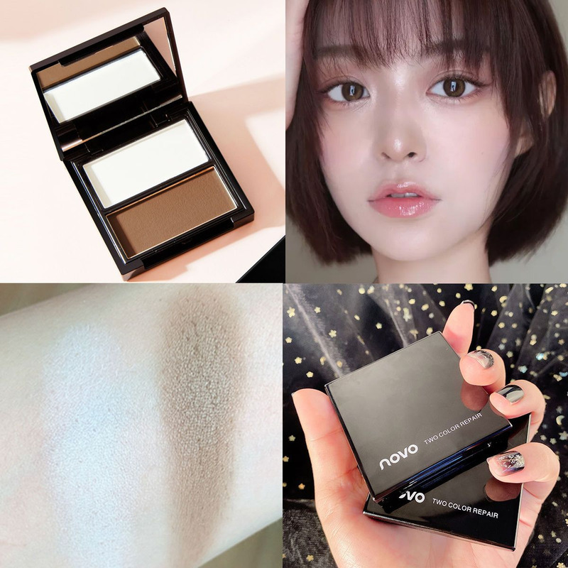 NOVO Two Tone Makeup Disc Powd - đánh giá và giá Beauty Makeup Novo