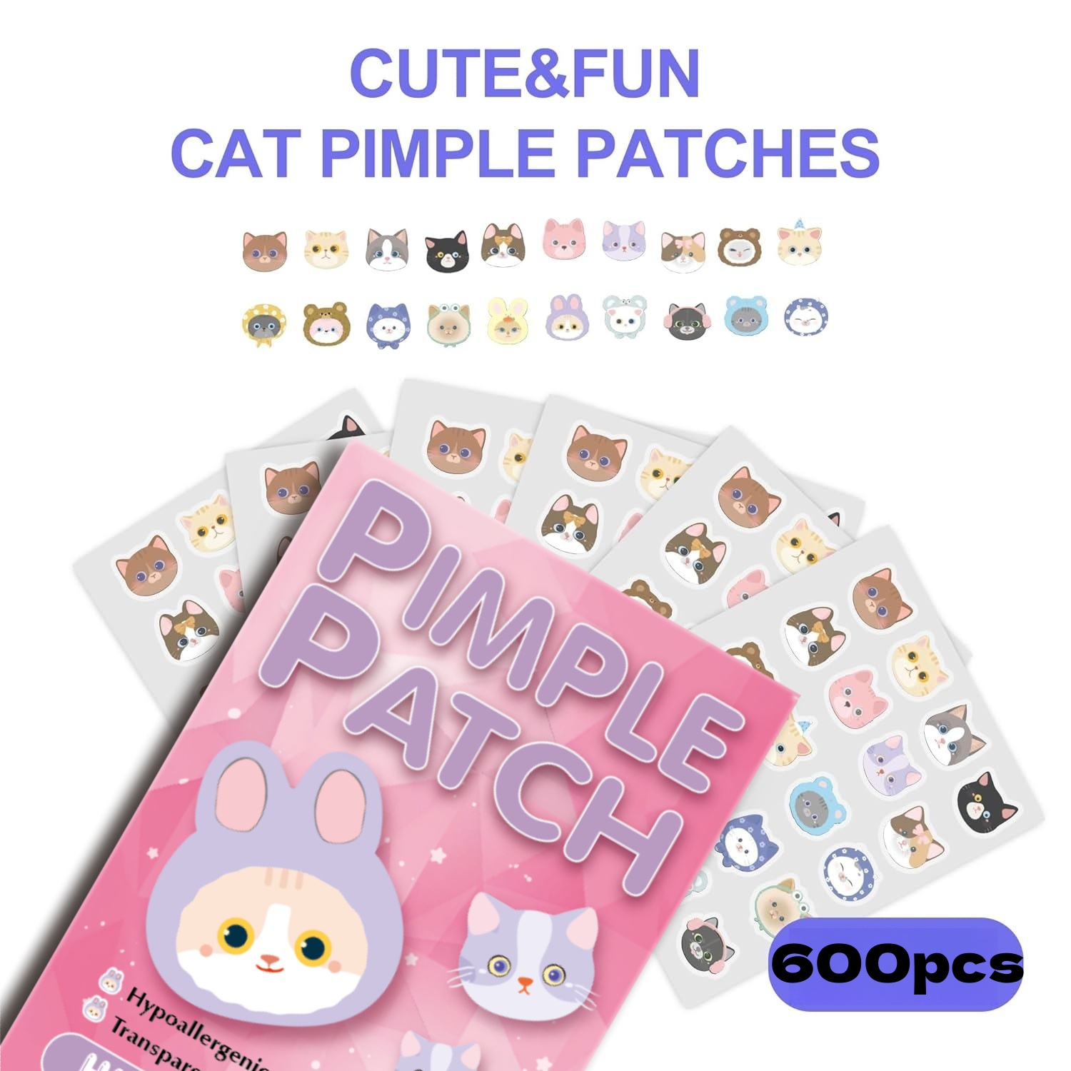 600pcs Cartoon acne patch, cut - đánh giá và giá Pressed Powder Foundation