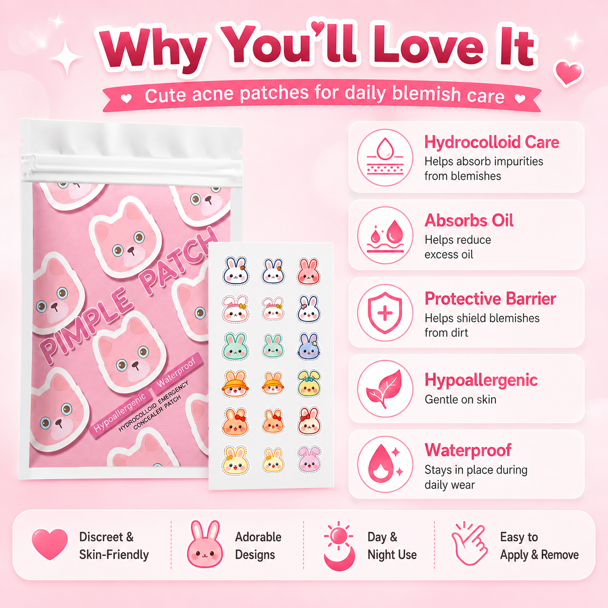 120pcs Cartoon acne patch, cut - đánh giá và giá Pressed Powder Foundation