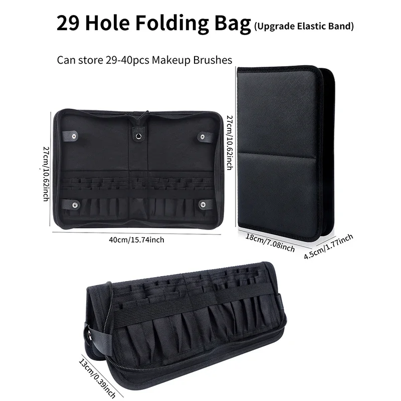 29/23 Holes Foldable Makeup Br - đánh giá và giá Beauty Bag Makeup