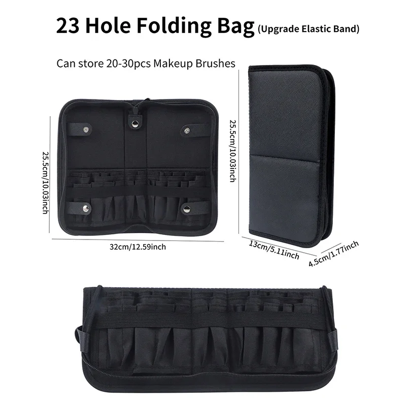 29/23 Holes Foldable Makeup Br - đánh giá và giá Beauty Bag Makeup