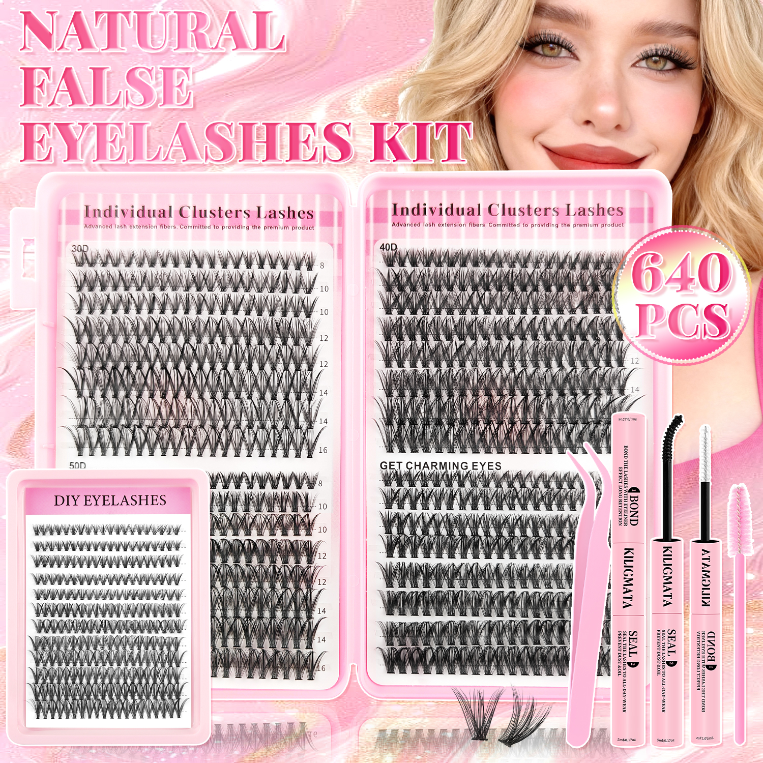False Eyelash High Capacity Ey - đánh giá và giá Beauty Book Makeup Kit