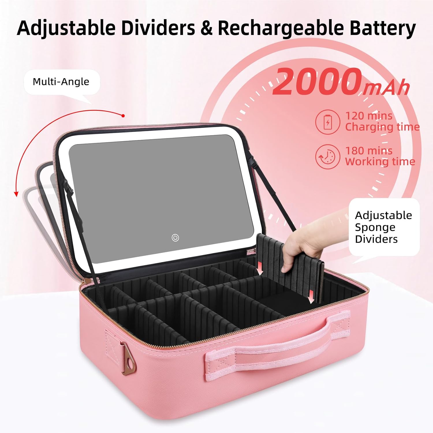 Large Capacity Makeup Bag 15'' - đánh giá và giá Beauty Bag Makeup